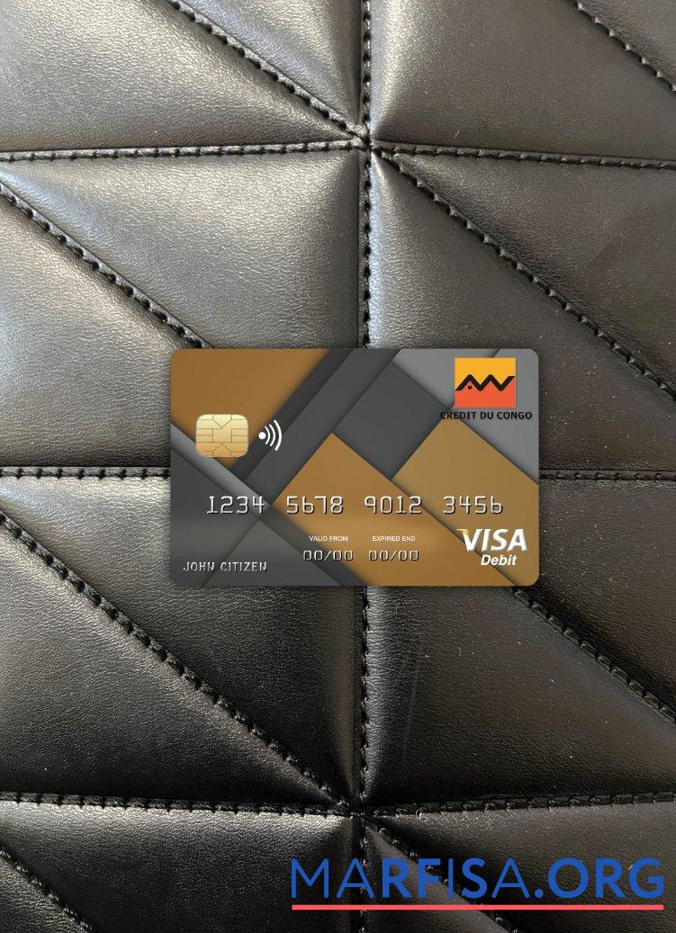 Downloadable Congo Credit bank visa card photolook front sample